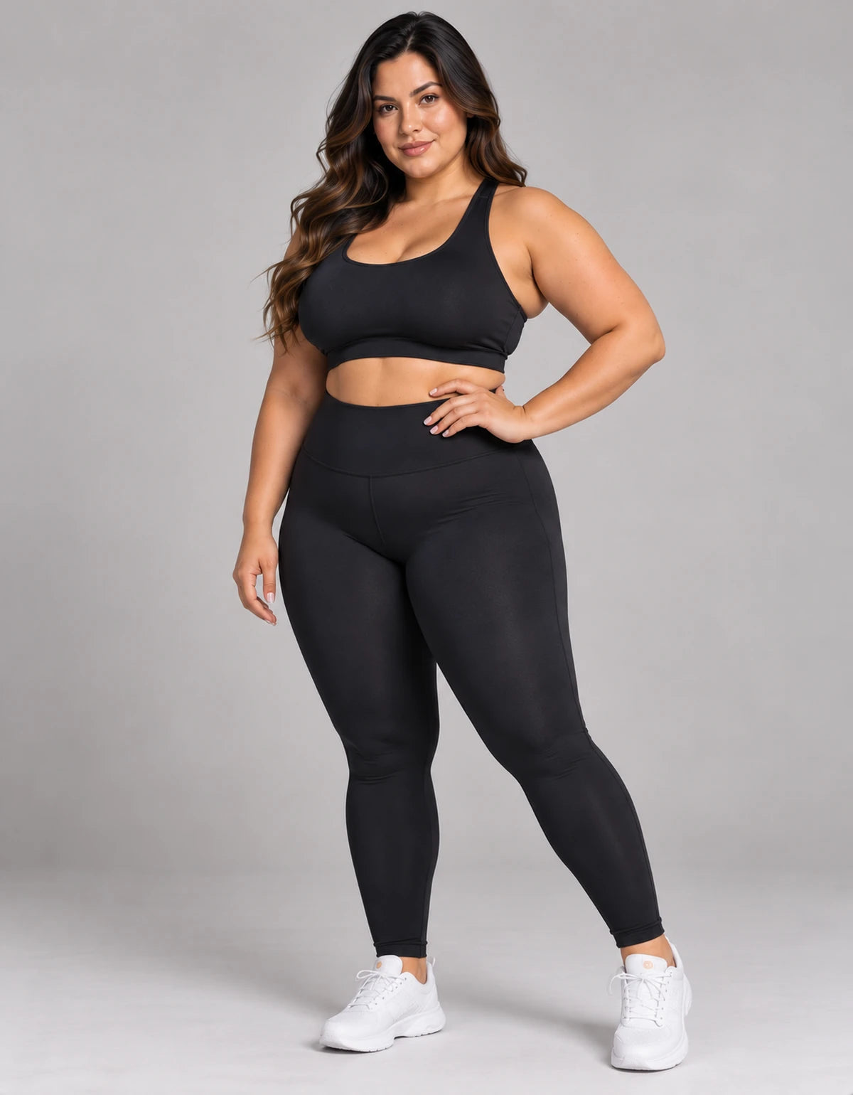 Kit 2 Leggings Poliamida Premium Plus Size - LegBrasil