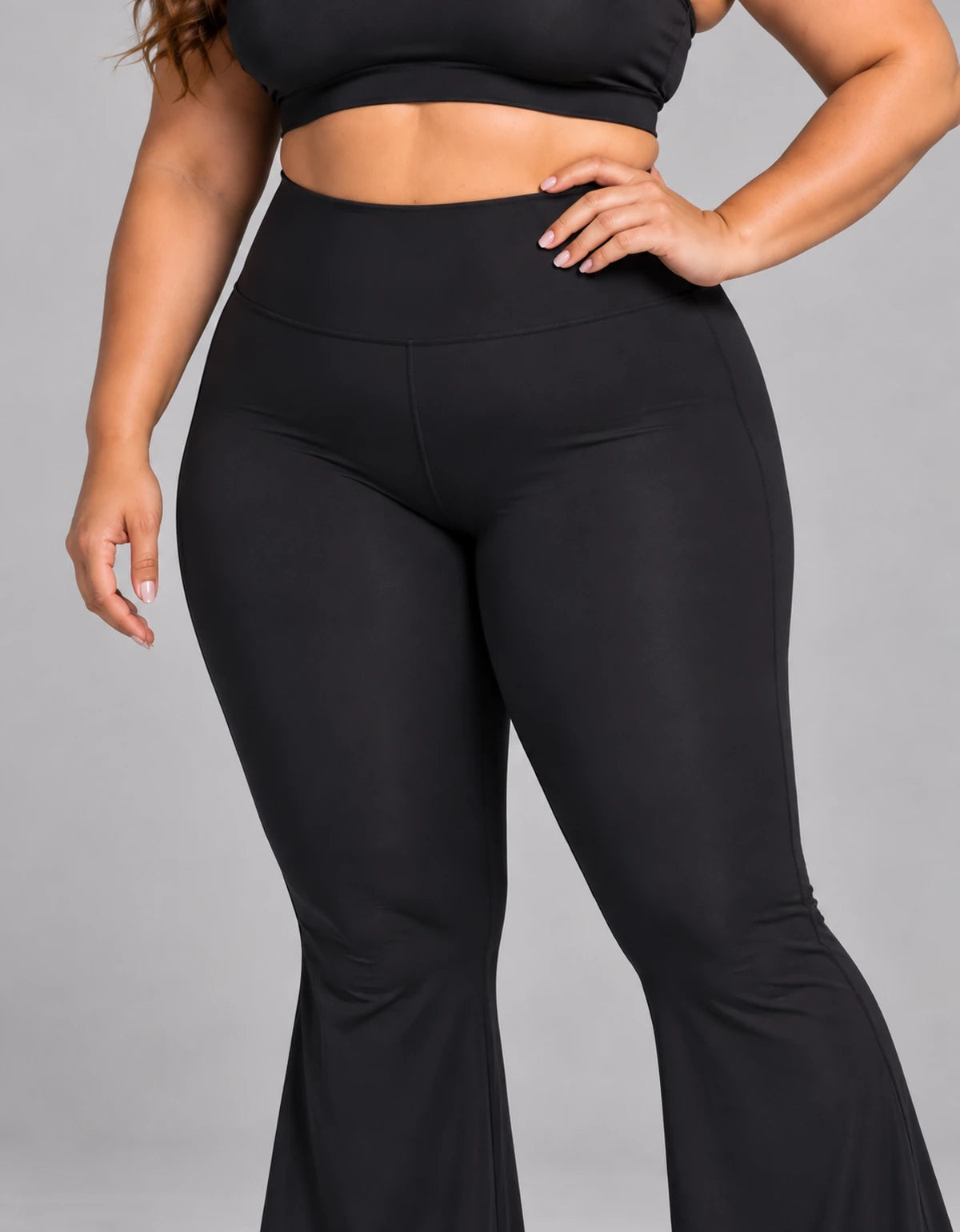 Kit 2 Calças Flare Poliamida Premium Plus Size - LegBrasil