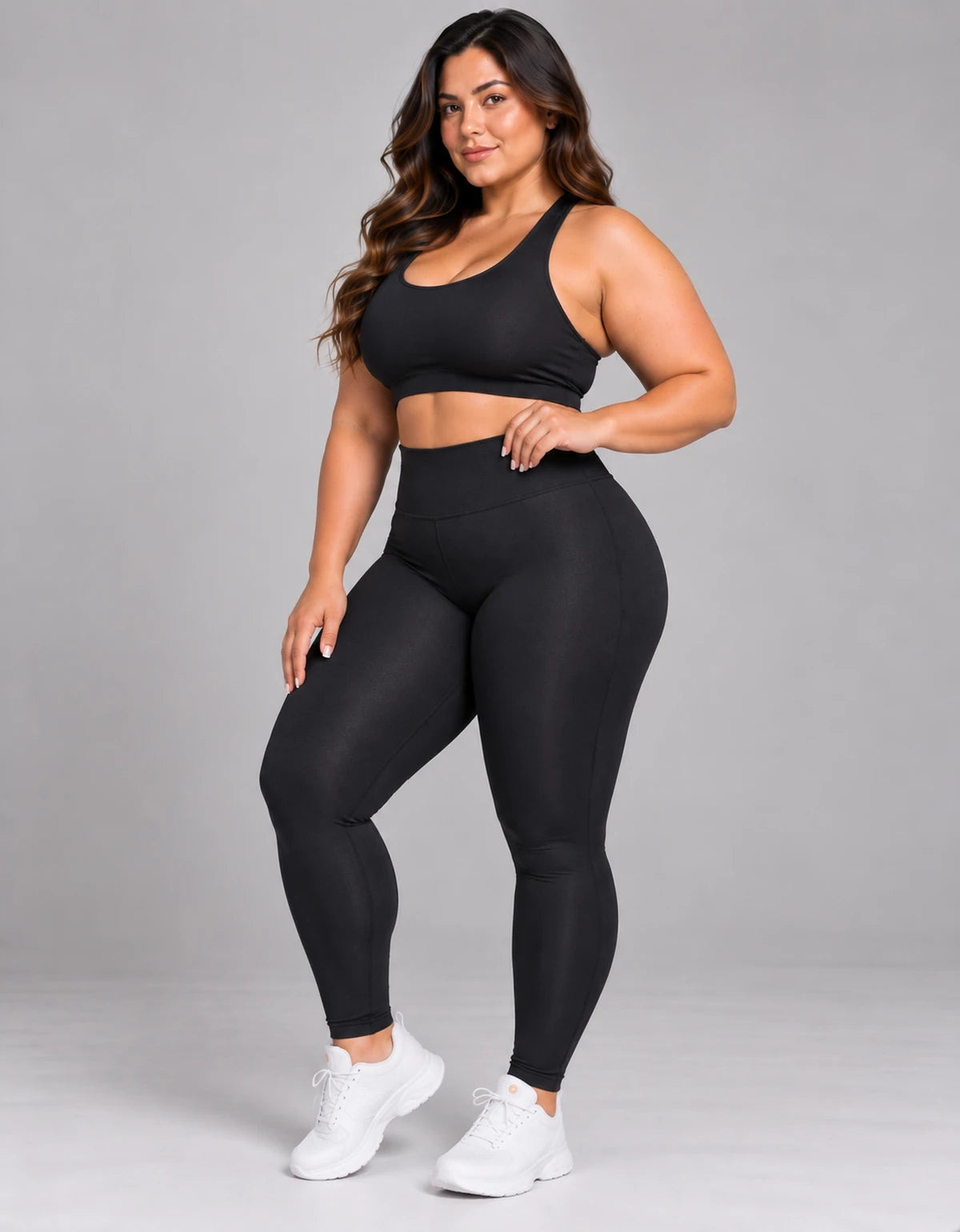 Kit 2 Leggings Poliamida Premium Plus Size - LegBrasil