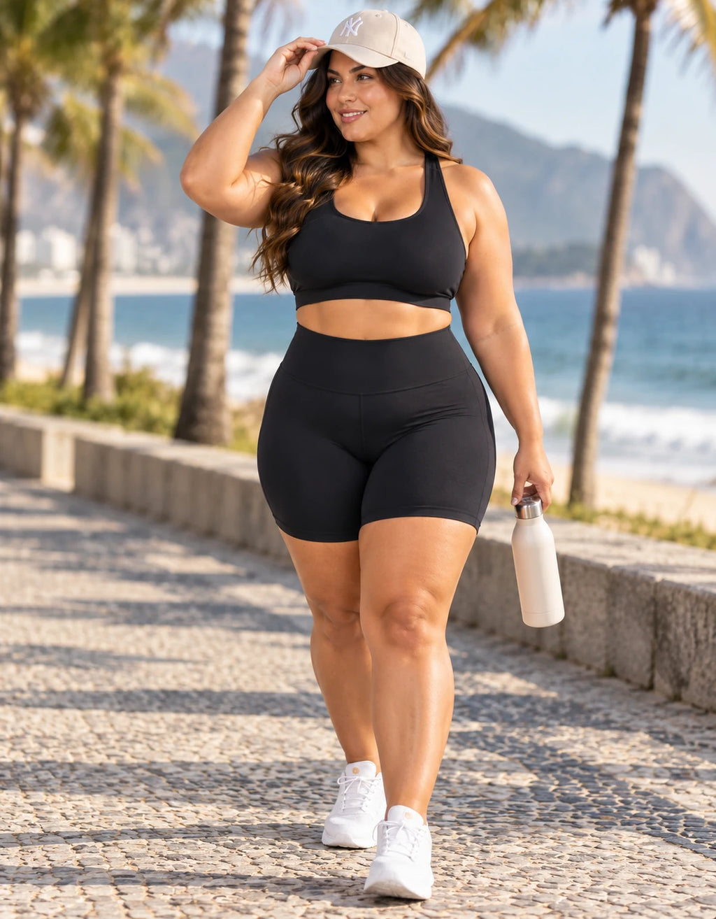 Kit 2 Shorts Poliamida Premium Plus Size - LegBrasil
