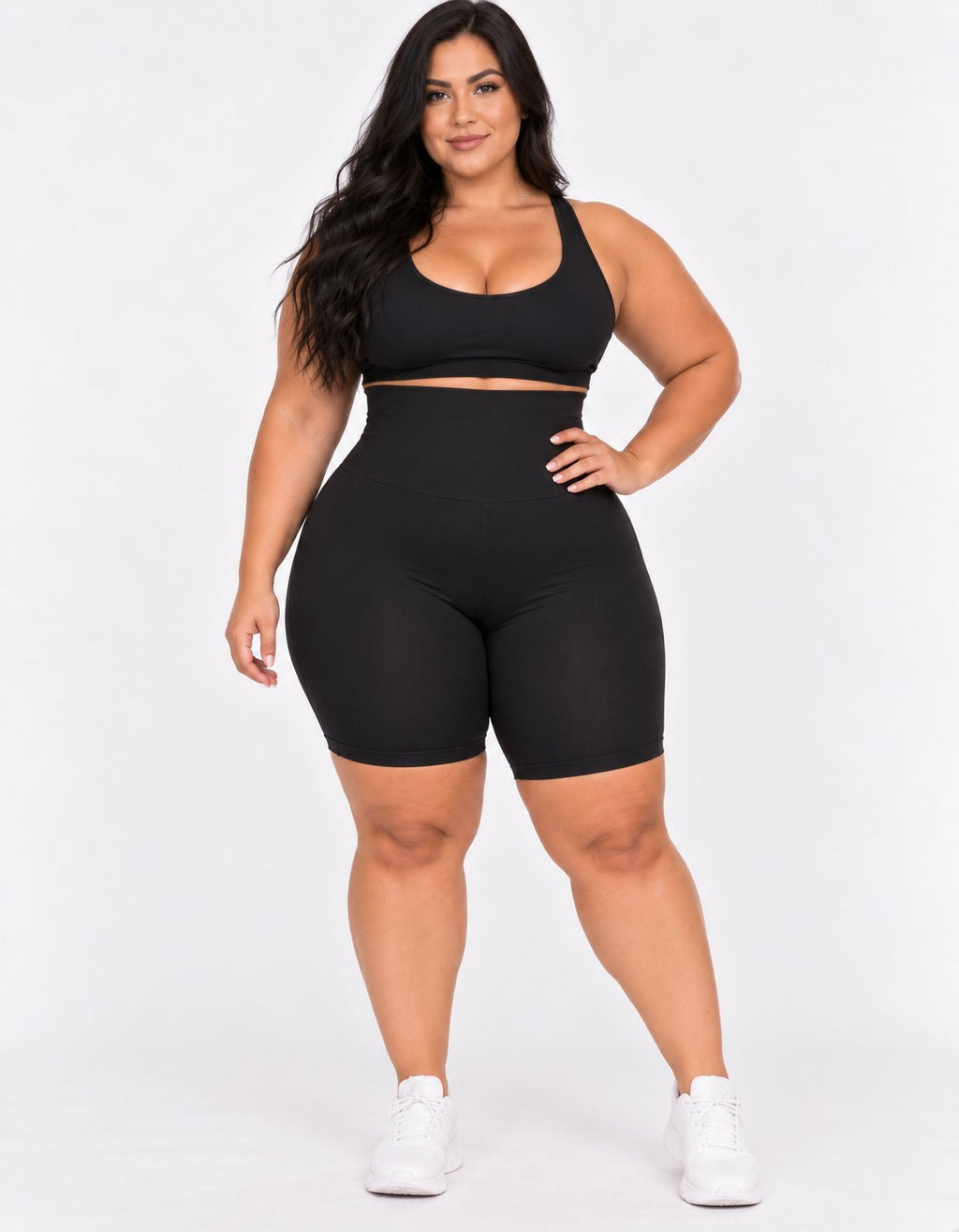 Kit 2 Bermudas Modeladoras Plus Size Cós 20cm - foto 1