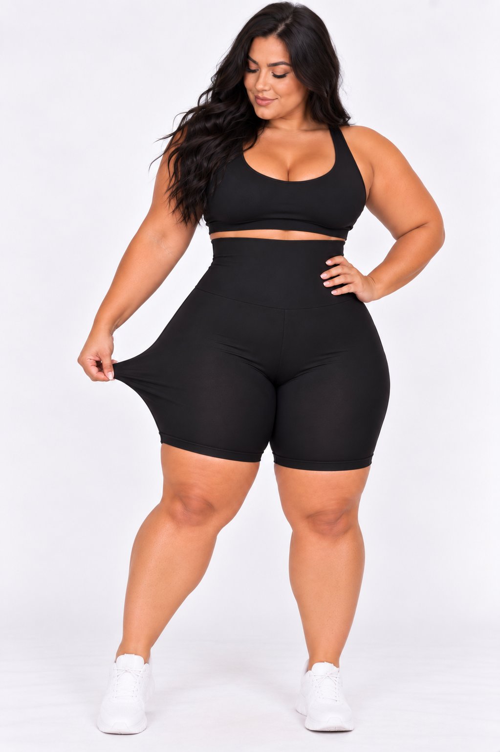 Kit 2 Bermudas Modeladoras Plus Size Cós 20cm - foto 8