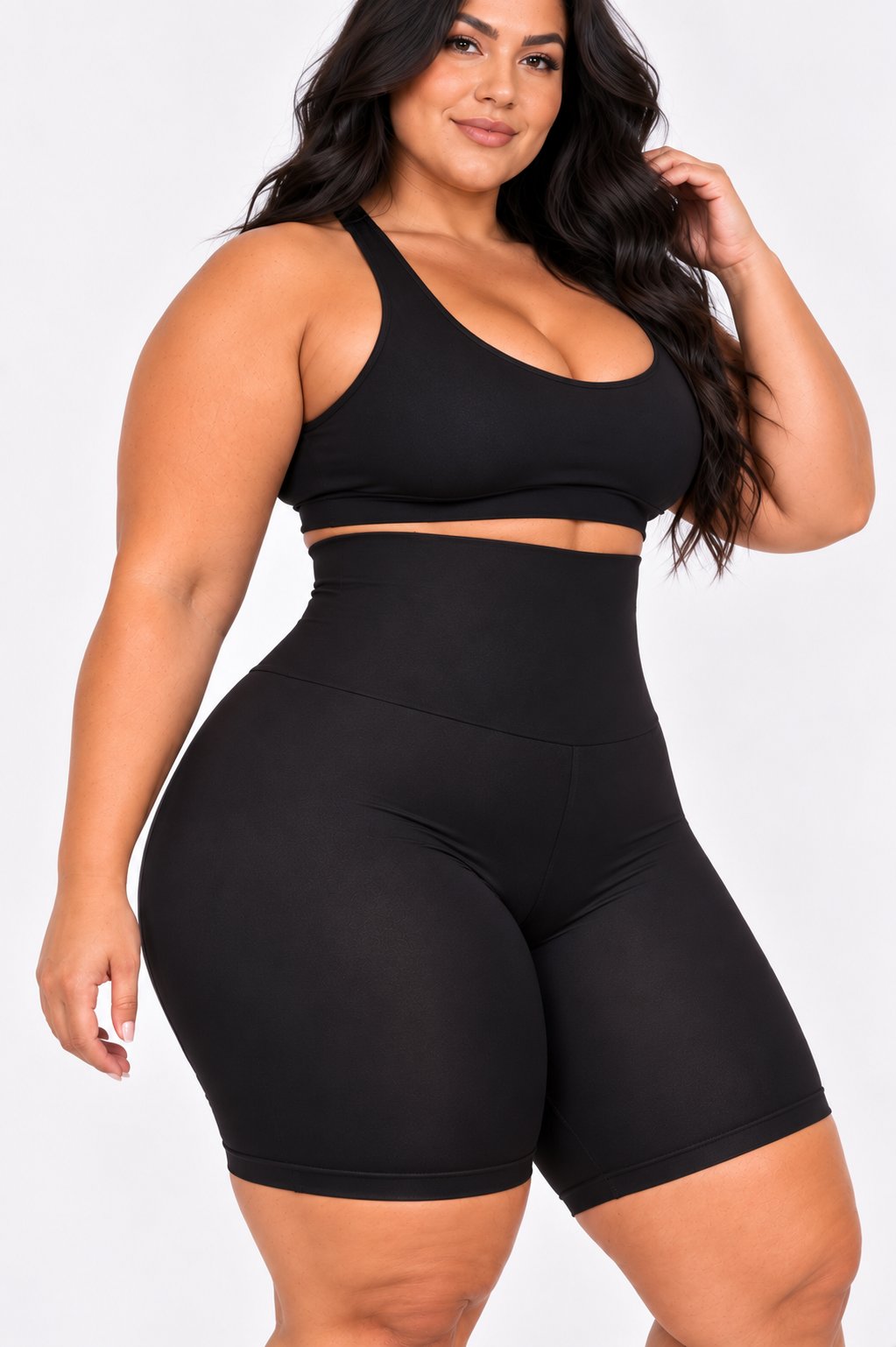 Kit 2 Bermudas Modeladoras Plus Size Cós 20cm - foto 9