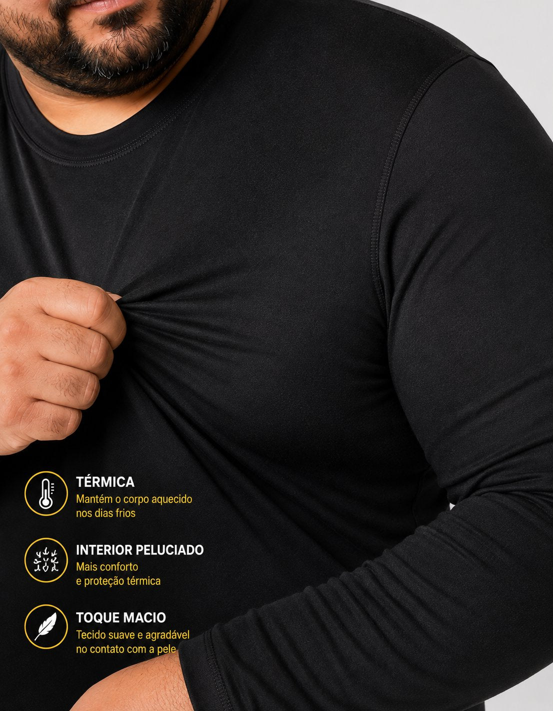 Kit 2 Blusas Térmicas Peluciadas Masculinas Plus Size - foto 4