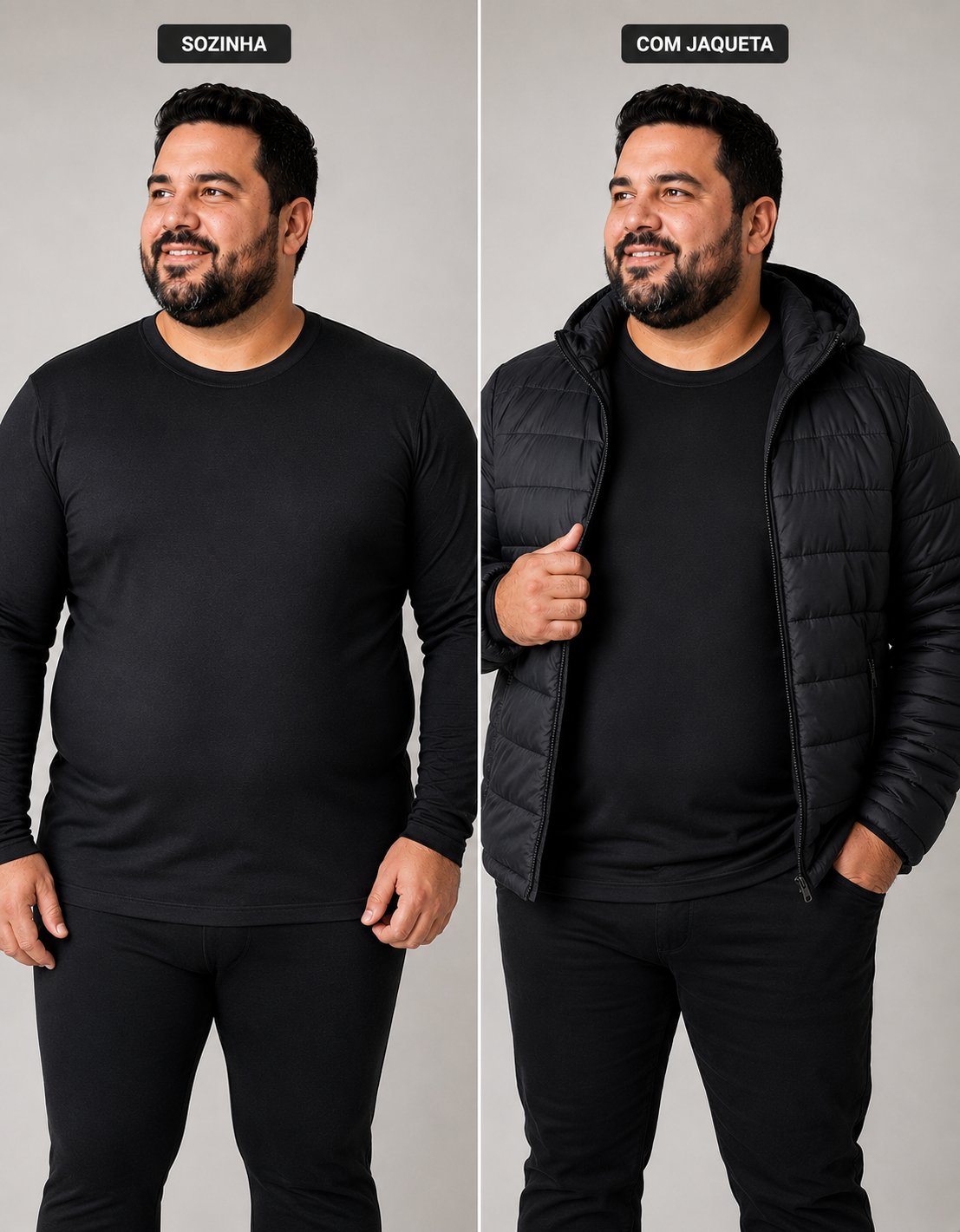 Kit 2 Blusas Térmicas Peluciadas Masculinas Plus Size - foto 5