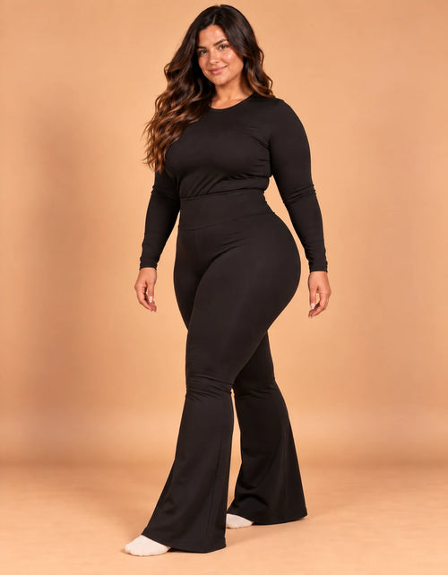 Kit 2 Calças Flare Térmicas Peluciadas Plus Size - foto 1