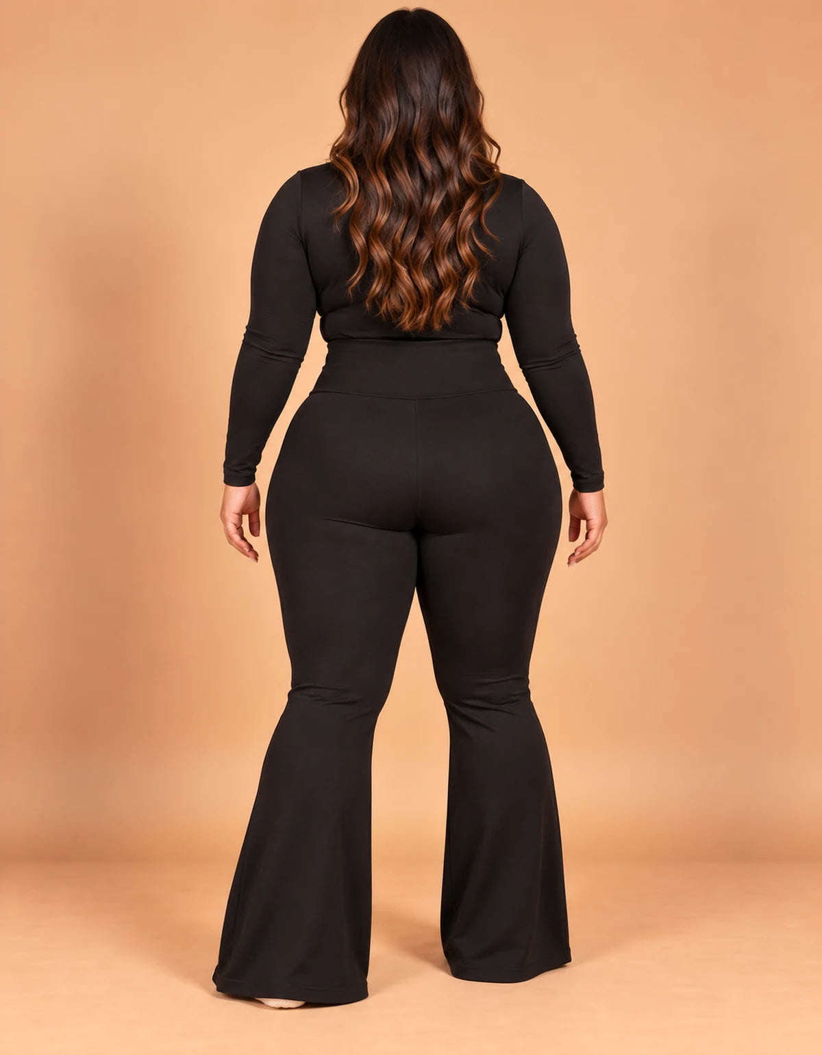 Kit 2 Calças Flare Térmicas Peluciadas Plus Size - foto 2