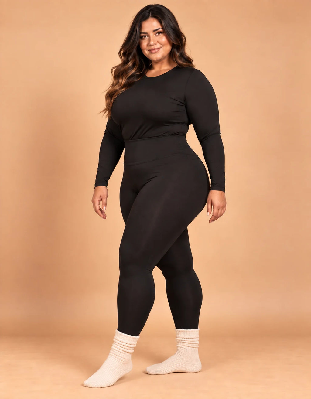 Kit 2 Leggings Térmicas Peluciadas Plus Size - foto 3